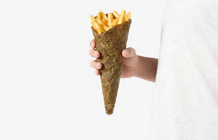 Lixo Zero: batata frita servida na embalagem feita da própria casca