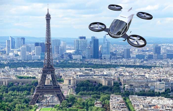 Paris usará carros voadores elétricos para transportar passageiros nas Olimpíadas
