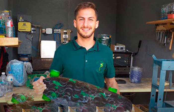 Do Canadá à Rocinha para transformar tampas plásticas em skates