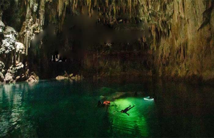 Expedição resgata subfósseis de tamanduás em caverna de Bonito