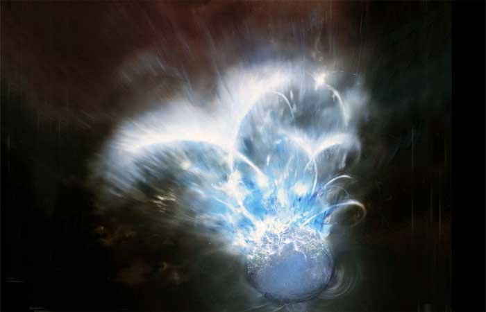 Erupção de magnetar libera 100.000 anos de energia do Sol em 0,1 segundo