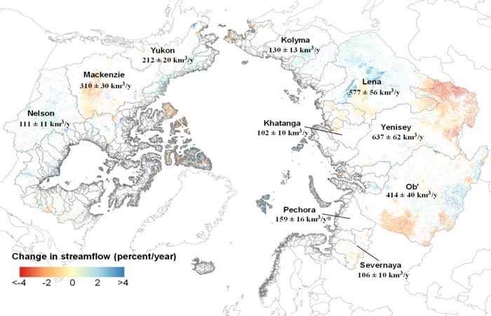 Rios árticos estão mudando mais rápido do que estimado, revelam satélites