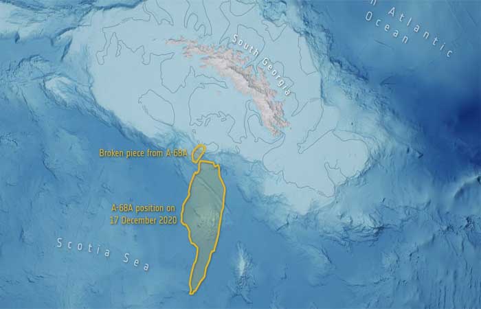 Iceberg gigante da Antártida já liberou 152 bilhões de toneladas de água doce