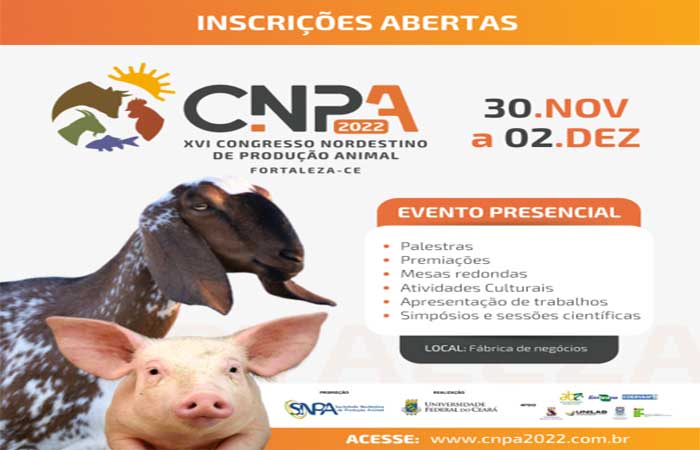 Congresso Nordestino de Produção Animal está com inscrições abertas