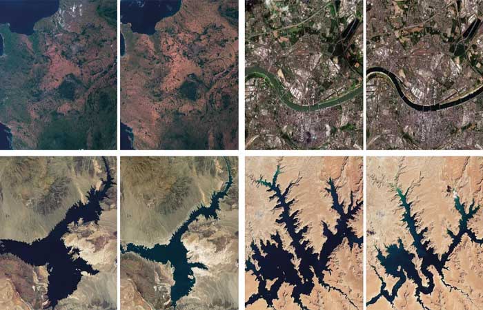 Rios e lagos ‘encolhem’ na Europa, China e EUA com seca extrema; compare imagens de satélite