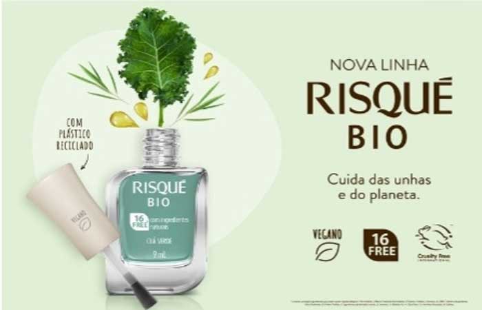 Nova linha Risqué Bio traz fórmula com ingredientes naturais, cores inspiradas na natureza e conceito vegano