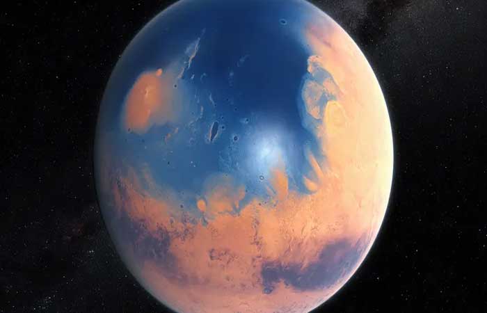 Antigo oceano em Marte formou um tsunami gigante após impacto de asteroide