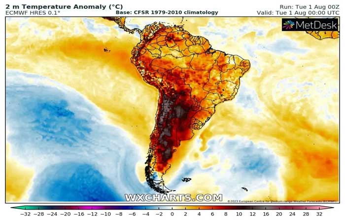 É inverno, mas os termômetros estão chegando aos 40°C: “um evento extremo que está reescrevendo os livros do clima”