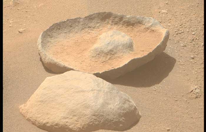 Rocha estranha em Marte pode ter sido formada pela ação da água