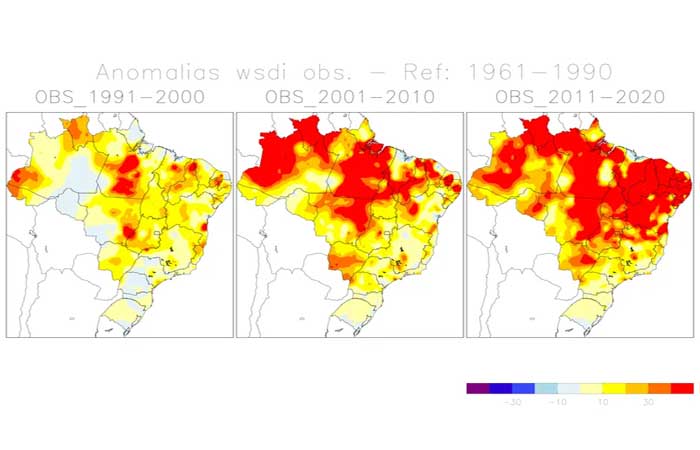 Em 30 anos, ondas de calor no Brasil aumentaram de 7 para 52 dias ao ano