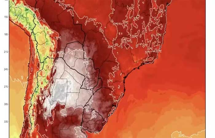 ‘Domo de calor’: saiba quais cidades do Brasil podem ser atingidas pela massa de ar quente vinda da Argentina