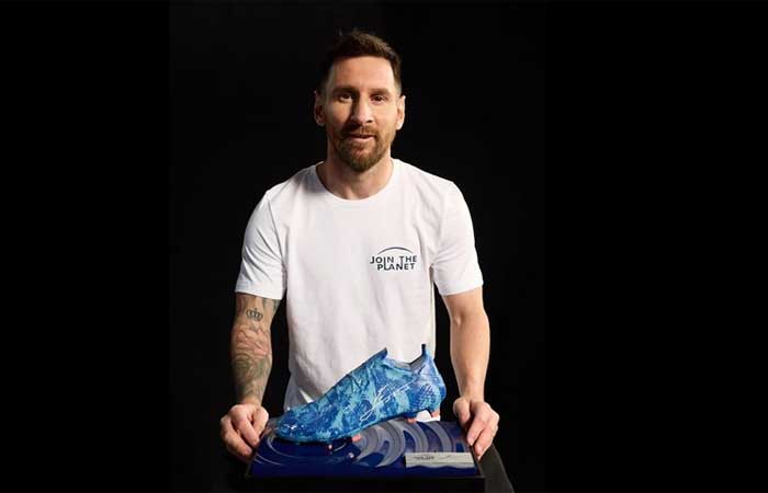 Messi lança chuteira feita de garrafas e redes recicladas com venda revertida para projetos de conservação