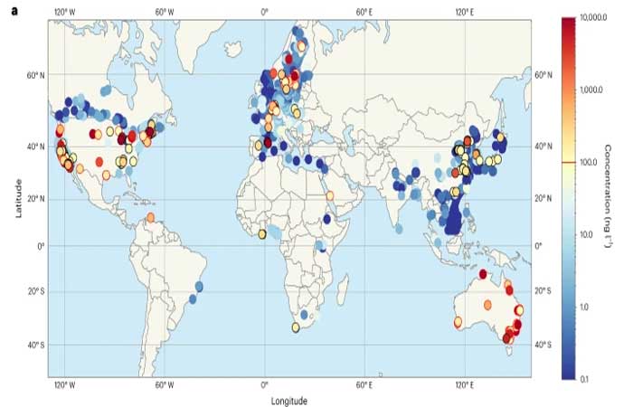 Estudo lista os principais hotspots de produtos químicos eternos no mundo