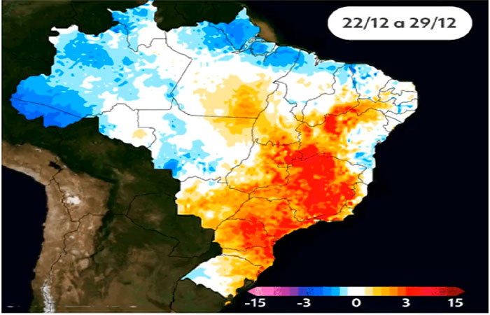 Mapas mostram avanço da onda de calor e capitais até 7 °C acima da média