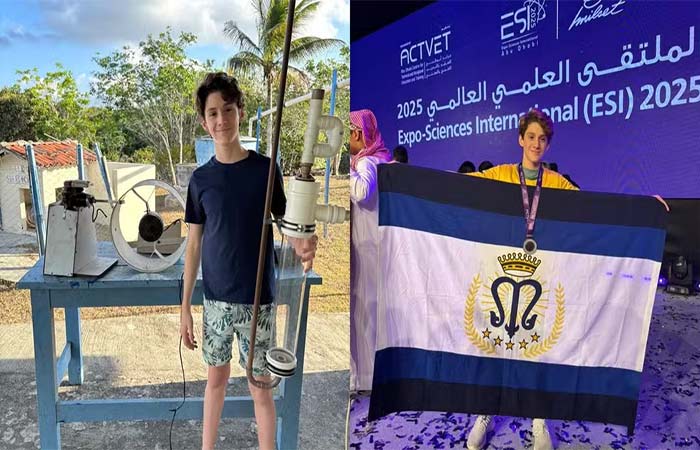 Estudante de 14 anos ganha prêmios internacionais ao criar bomba eólica com material reciclável para levar água a famílias em áreas secas