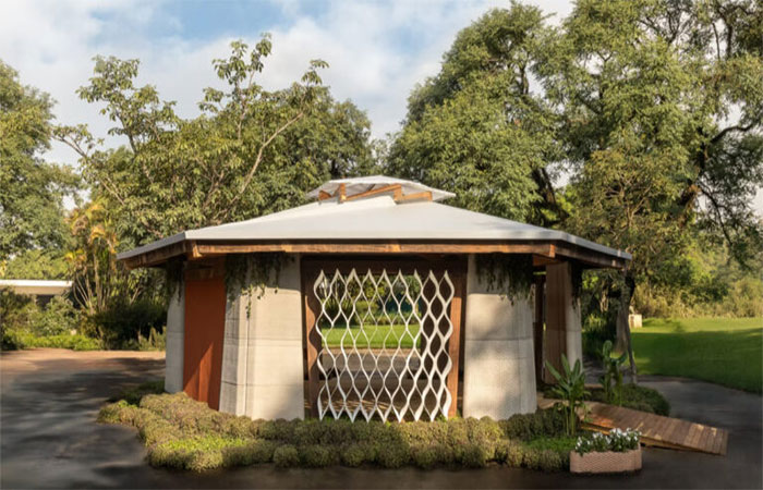 Casa impressa em 3D na Bienal de Arquitetura Brasileira tem tecnologia com DNA USP