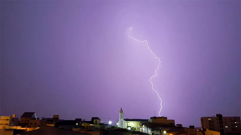 Paraíba registra mais de 200 mil raios nos primeiros meses de 2026; veja regiões mais afetadas